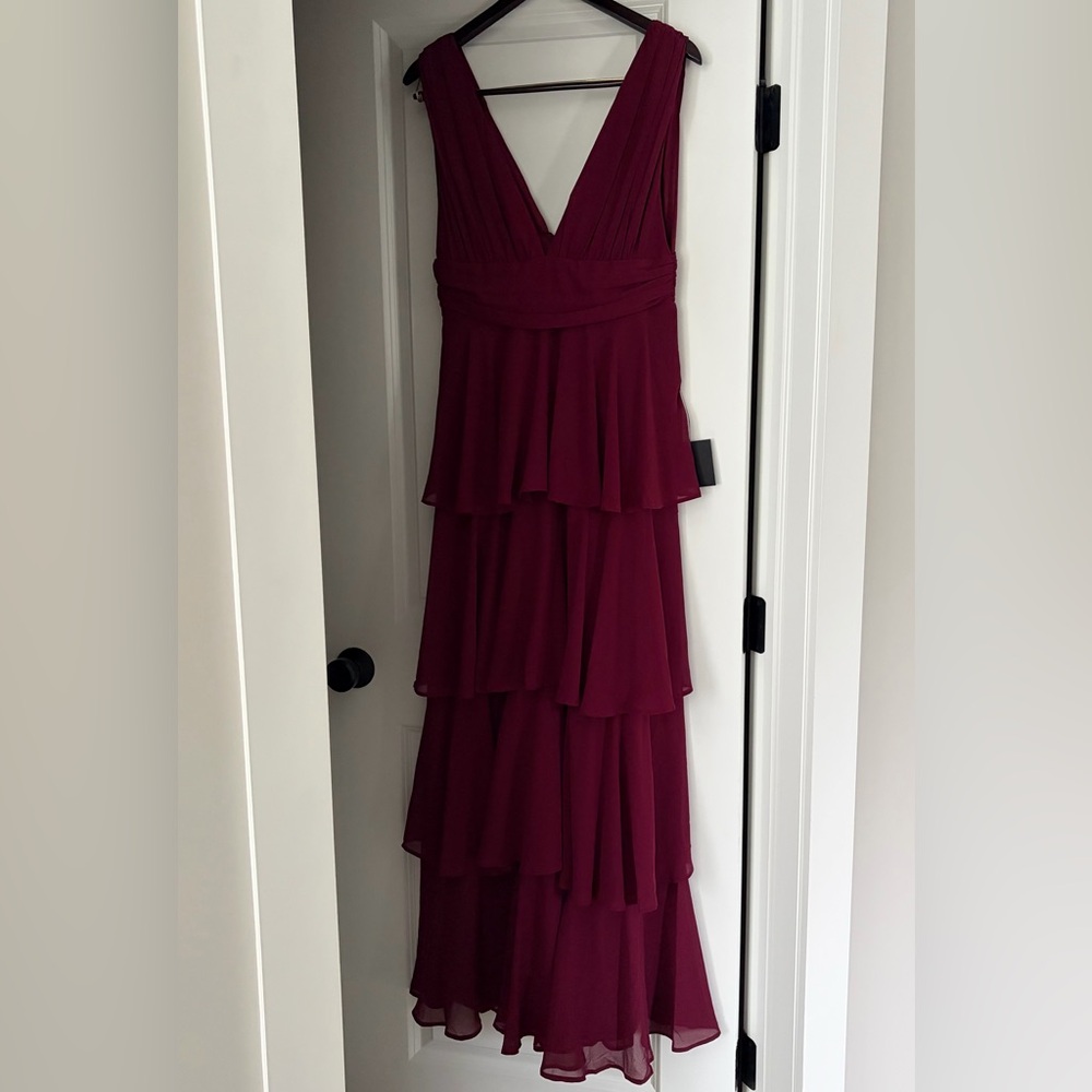 Lulus tiered ruffle gown